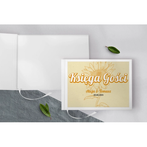 Księga Gości Weselnych Sunflowers Motyw 1