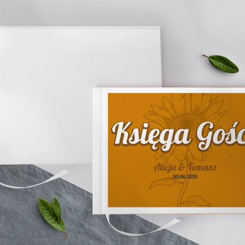 Księga Gości Weselnych Sunflowers Motyw 3