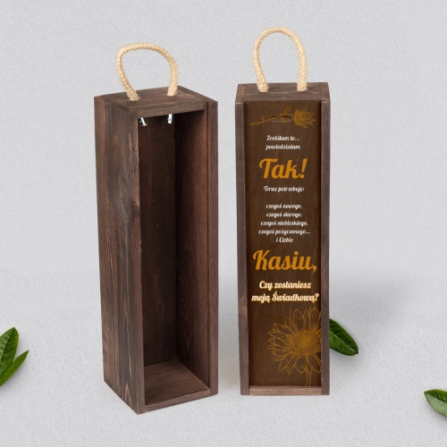 Prośba o Świadkowanie - SNW brązowa Sunflowers Motyw 1