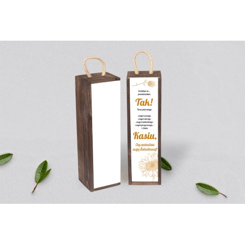 Prośba o&nbsp;Świadkowanie - SNW Akryl brązowa Sunflowers Motyw 1