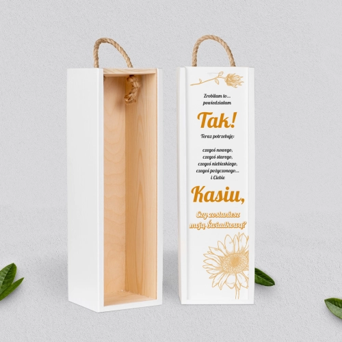 Prośba o Świadkowanie - SNW biała Sunflowers Motyw 1