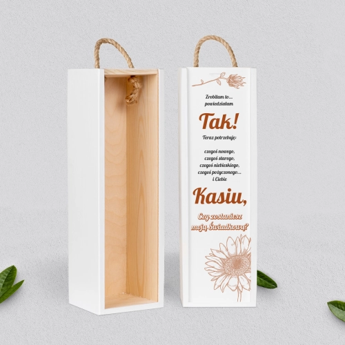 Prośba o Świadkowanie - SNW biała Sunflowers Motyw 2