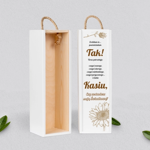 Prośba o Świadkowanie - SNW biała Sunflowers Motyw 3