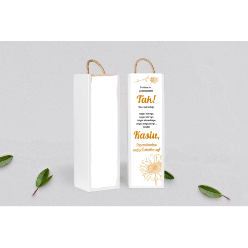 Prośba o&nbsp;Świadkowanie - SNW Akryl biała Sunflowers Motyw 1