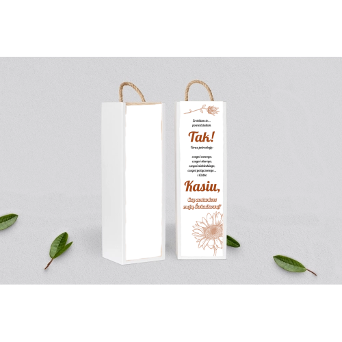 Prośba o&nbsp;Świadkowanie - SNW Akryl biała Sunflowers Motyw 2