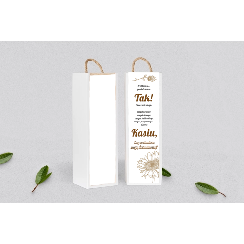 Prośba o&nbsp;Świadkowanie - SNW Akryl biała Sunflowers Motyw 3