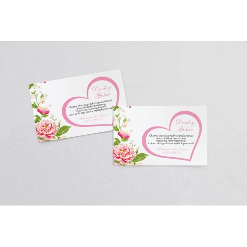 Naklejki na ciasto weselne Serca Kwiat Motyw 1