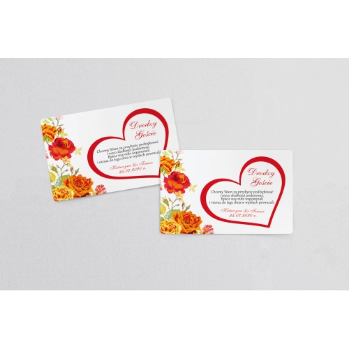 Naklejki na ciasto weselne Serca Kwiat Motyw 3