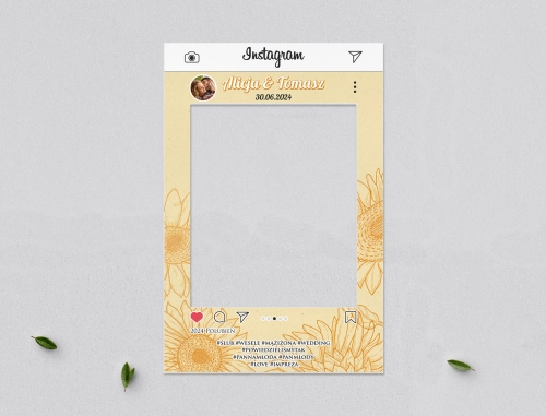 Ramka do zdjęć - Instagram Sunflowers Motyw 1