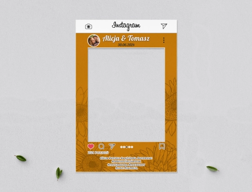 Ramka do zdjęć - Instagram Sunflowers Motyw 3