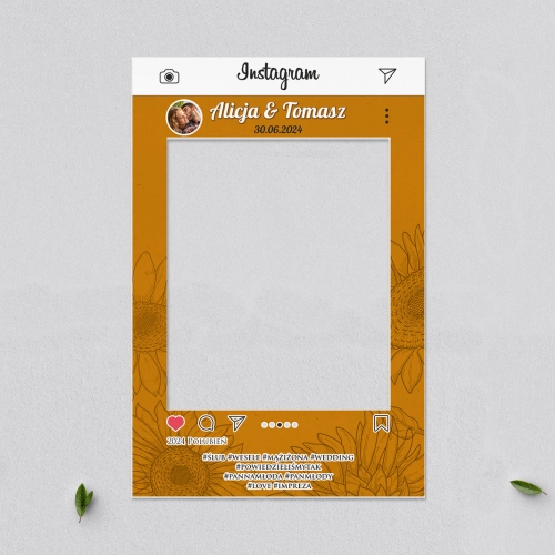 Ramka do zdjęć - Instagram Sunflowers Motyw 3