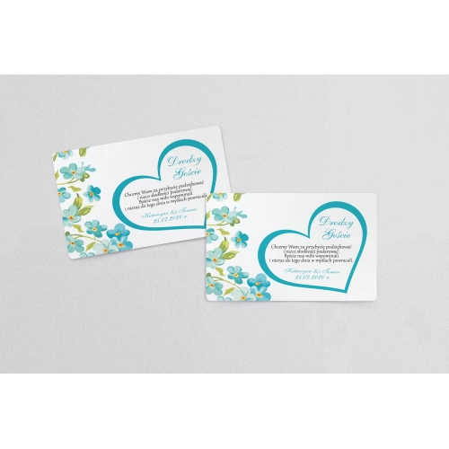 Naklejki na ciasto weselne Serca Kwiat Motyw 6