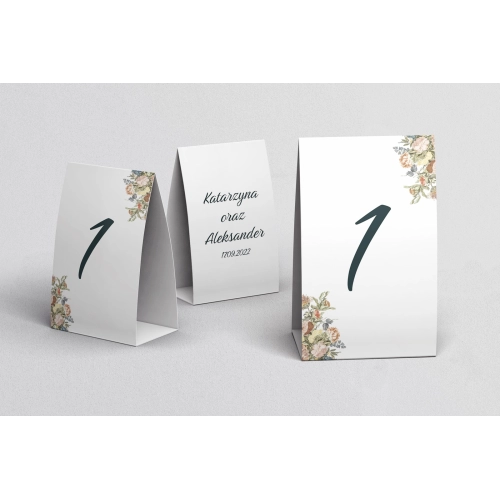 Numerki na stół Rustic Summer Motyw 1