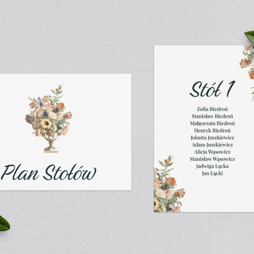 Plan Stołów - Karteczka Rustic Summer Motyw 2