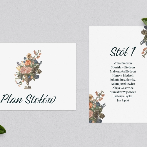 Plan Stołów - Karteczka Rustic Summer Motyw 3