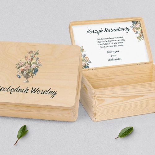 Koszyczek ratunkowy weselny naturalny - Rustic Summer Motyw 1