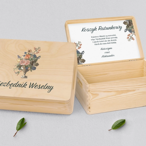 Koszyczek ratunkowy weselny naturalny - Rustic Summer Motyw 3