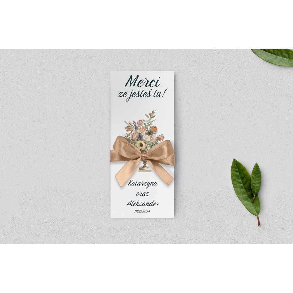 Podziękowanie Merci - Karteczka Rustic Summer - Motyw 2