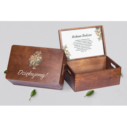 Skrzyneczka dla Rodziców - brązowa Rustic Summer Motyw 1