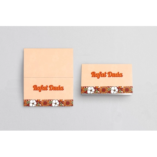 Winietki ślubne składane Retro Style - Motyw 3