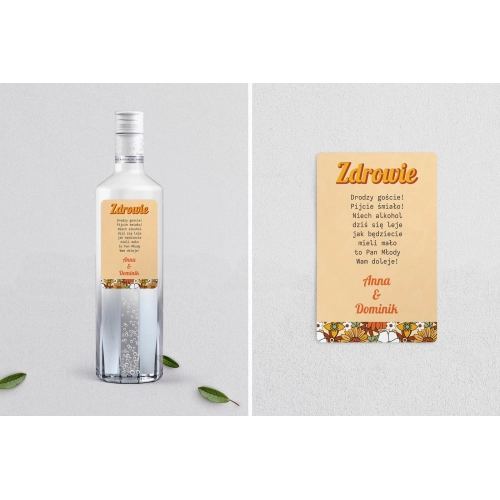 Naklejki na alkohol - Retro Style Motyw 1