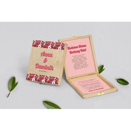 Zaproszenie dla Rodziców - naturalne Retro Style Motyw 2