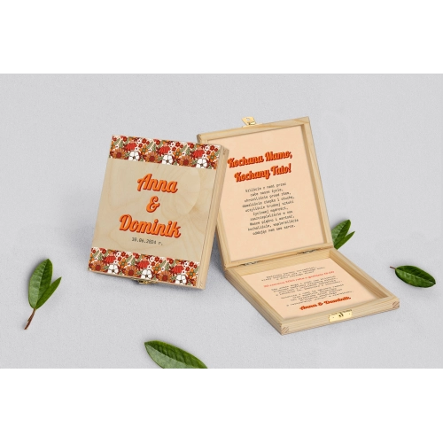 Zaproszenie dla Rodziców - naturalne Retro Style Motyw 3