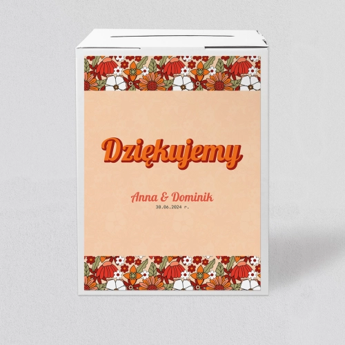 Pudełko na koperty i pieniądze Retro Style Motyw 3