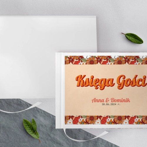 Księga Gości Weselnych Retro Style Motyw 3