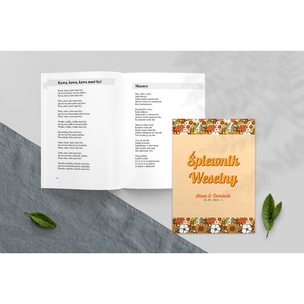 Śpiewnik Weselny - Retro Style Motyw 1