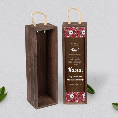 Prośba o Świadkowanie - SNW brązowa Retro Style Motyw 2