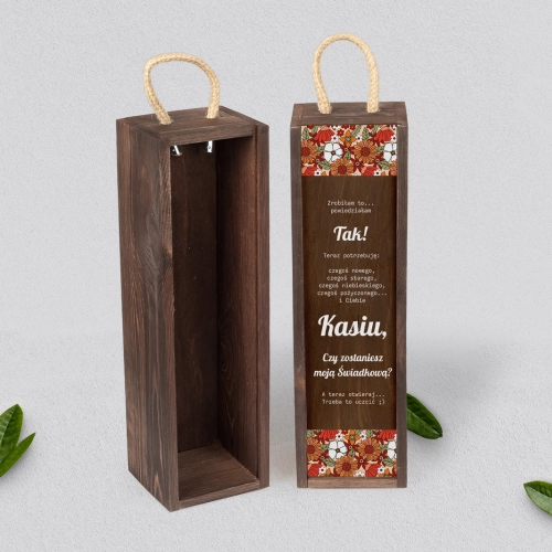 Prośba o Świadkowanie - SNW brązowa Retro Style Motyw 3