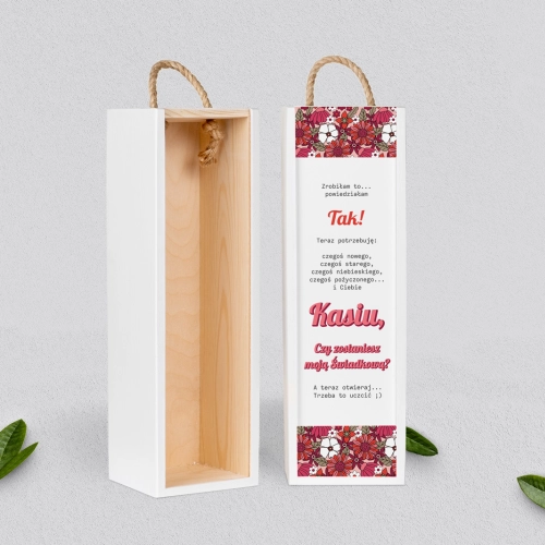 Prośba o Świadkowanie - SNW biała Retro Style Motyw 2