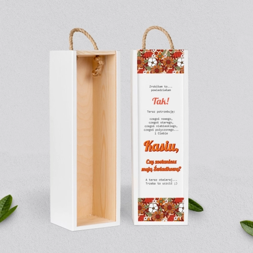 Prośba o Świadkowanie - SNW biała Retro Style Motyw 3