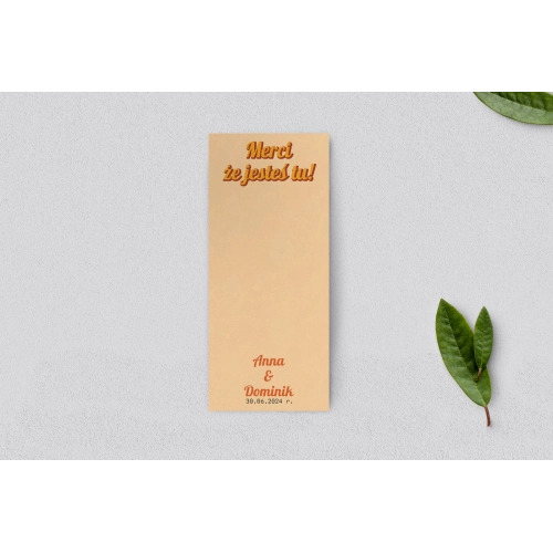 Podziękowanie Merci - Karteczka Retro Style - Motyw 1