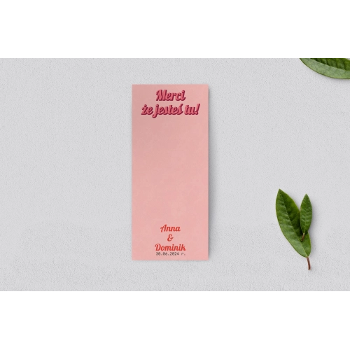 Podziękowanie Merci - Karteczka Retro Style - Motyw 2