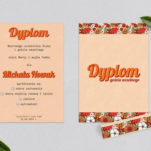 Dyplomy dla Dzieci - Retro Style Motyw 3