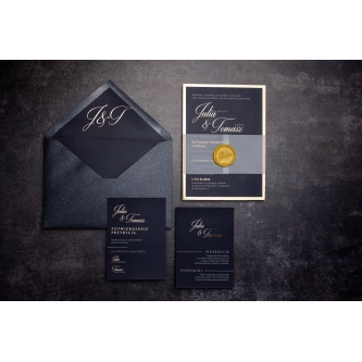 Zaproszenia ślubne Black & White