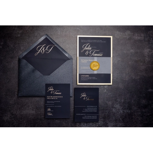 Zaproszenia ślubne Black & White