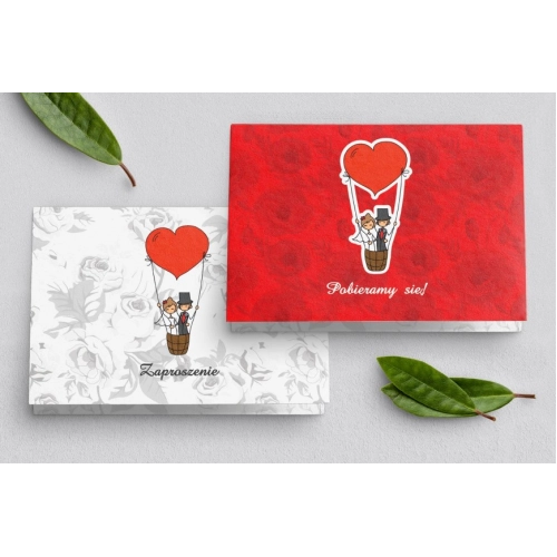 Zaproszenie ślubne Zakochani - Motyw 4