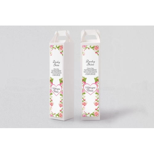 Pudełko na alkohol Serca Kwiat Motyw 1