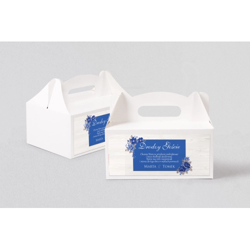 Pudełko na ciasto weselne Biała Stodoła - Motyw 4