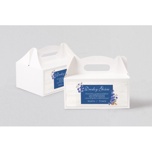 Pudełko na ciasto weselne Biała Stodoła - Motyw 5