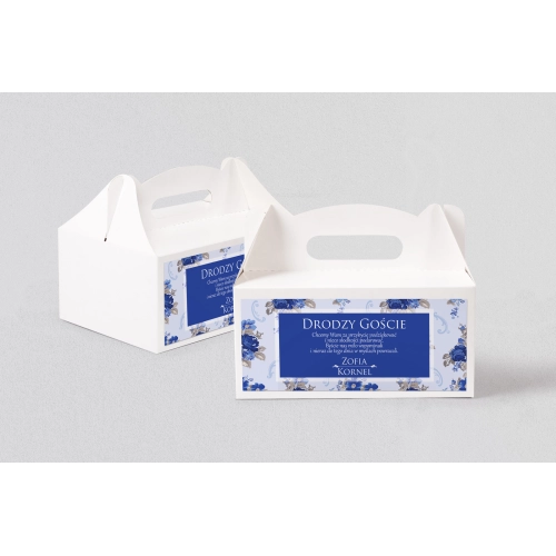 Pudełko na ciasto weselne Kwiatowe Pole Motyw 4