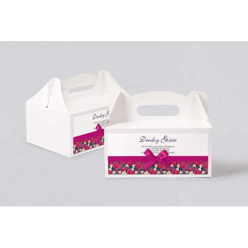 Pudełko na ciasto weselne Laura Motyw 4