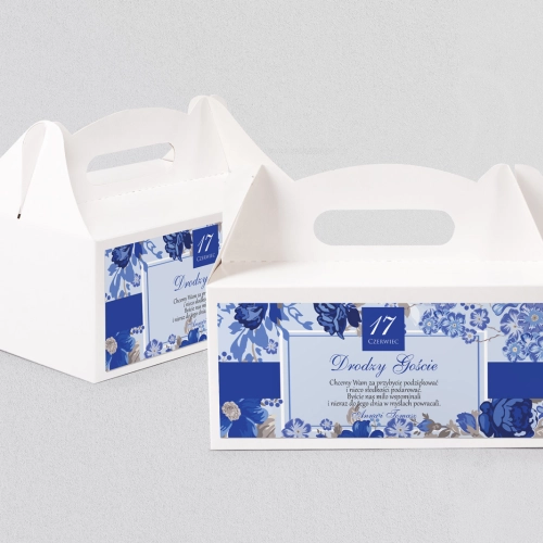 Pudełko na ciasto weselne Nasz Dzień Motyw 1