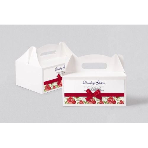 Pudełko na ciasto weselne Nasz Dzień Motyw 3