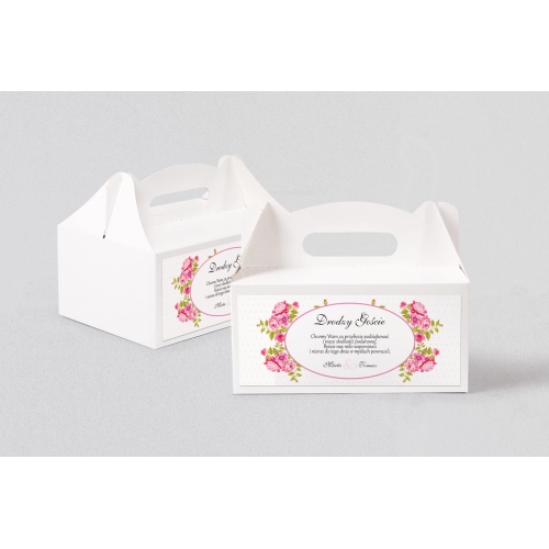 Pudełko na ciasto weselne Radosny Dzień Motyw 2