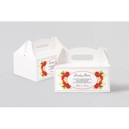 Pudełko na ciasto weselne Radosny Dzień Motyw 4