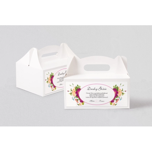 Pudełko na ciasto weselne Radosny Dzień Motyw 5